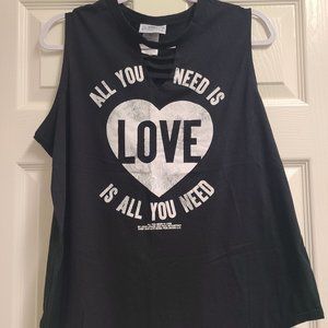 Vintage Tees junior's LOVE top szJrXXXL